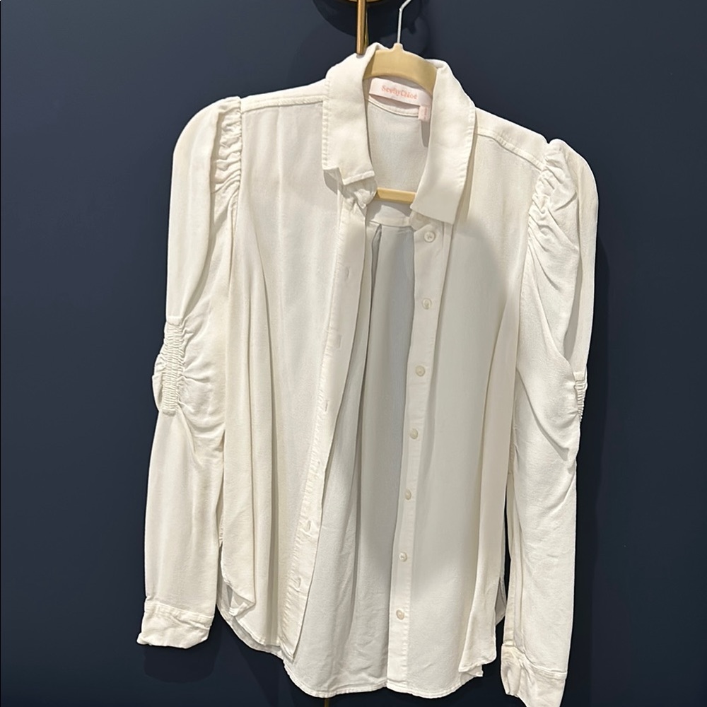White Button-Up Blouse
